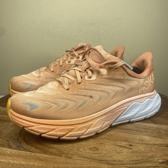 Hoka One One Arahi 6 Sun Baked Womens Orange Size 9 Running Shoes 1123195 SBCR - Picture 2 of 10